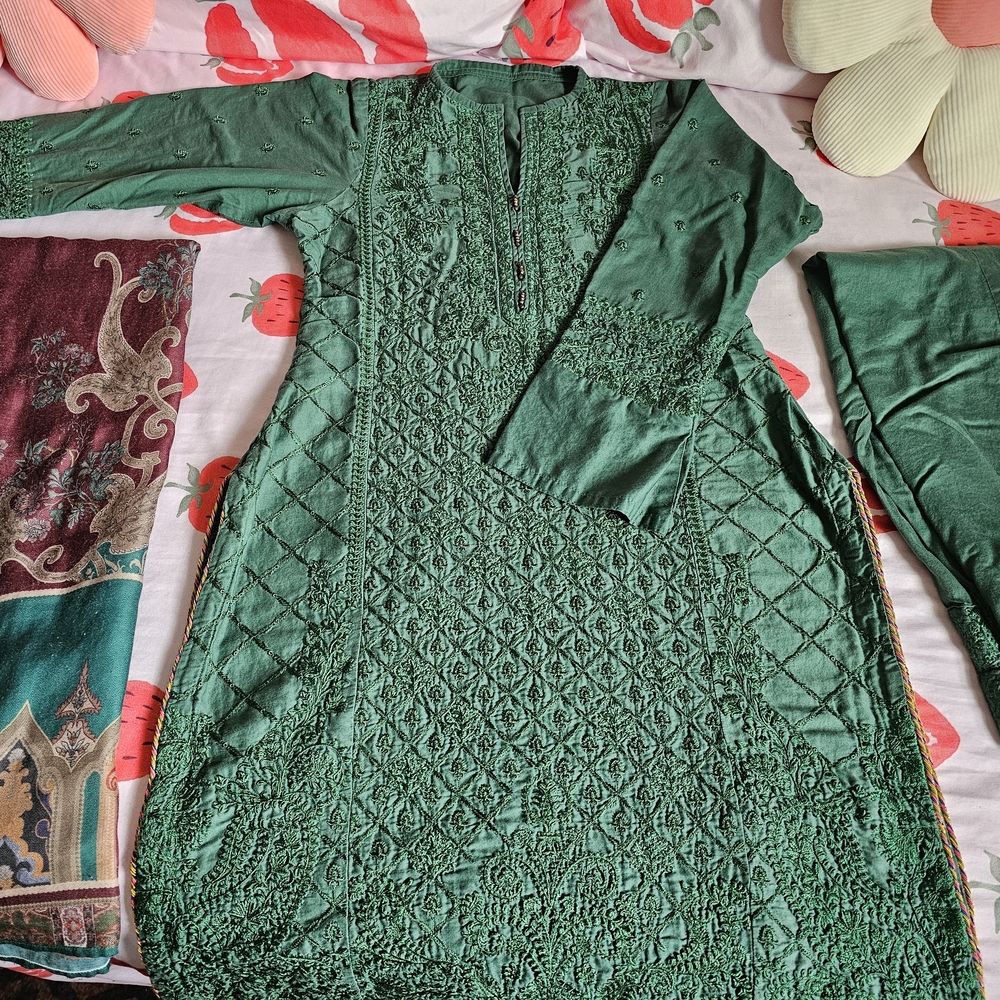 Chic Long Sleeve Green Dress